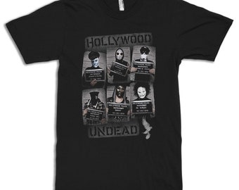 Hollywood UNDEAD バンドTシャツ Hanes Mサイズ US古着 Hollywood Undead Mugshot T-shirt, Men's Women's Sizes (met-139) - Etsy