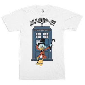 Maglietta Paperon de' Paperoni e Police Box, taglie uomo-donna (met-233)