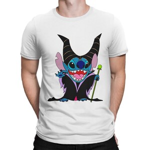 Stitch Maleficent Funny T-Shirt, Men&#39;s Women&#39;s Sizes (met-232)