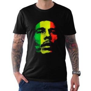 Bob Marley Tricolor T-Shirt, Men&#39;s Women&#39;s Sizes (met-072)