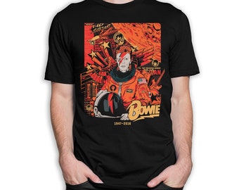 David Bowie Ziggy Stardust Art T-Shirt, Men's Women's Sizes (met-049)