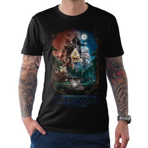 Gravity Falls Mysterious Things T-Shirt, 100% Cotton Tee, Men&#39;s Women&#39;s Sizes (ld-343)