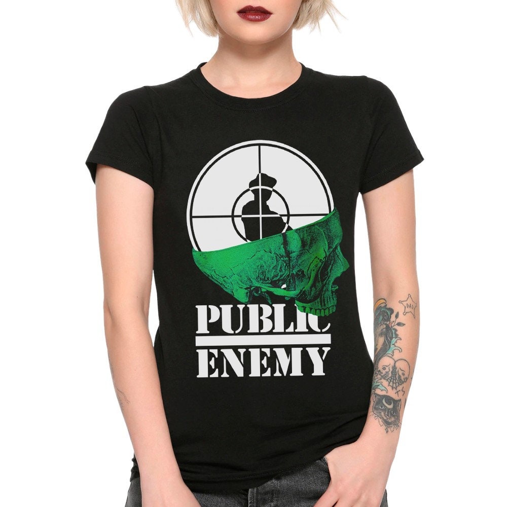 Public Enemy Skull Logo T-shirt, Men's Women's Sizes (met