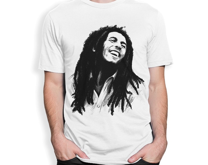 Bob Marley Graphic T-Shirt, Men's Women's Sizes (met-068)