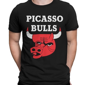 Picasso Bulls Funny Graphic T-Shirt, Men&#39;s Women&#39;s Sizes (wr-110)