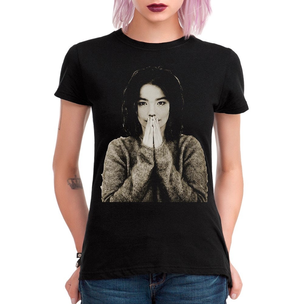 Björk イゾベルTシャツ 黒 BJRK ビョーク グラフィック Tシャツ ブラック ロック ポップ