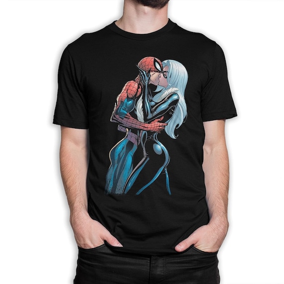 スパイダーマンとブラックキャットのTシャツ、メンズ・レディース