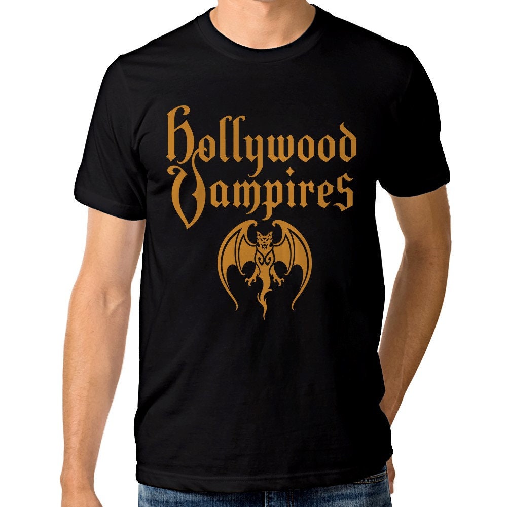 Hollywood Vampires Logo T-Shirt, Men's Women's Sizes (met-064)