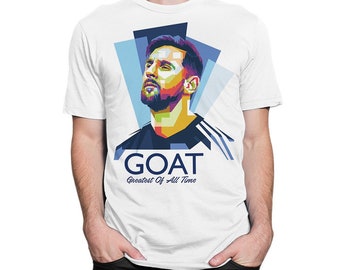 Camiseta de Lionel Messi "The GOAT", para hombre y mujer, todas las tallas (FOT-21000)