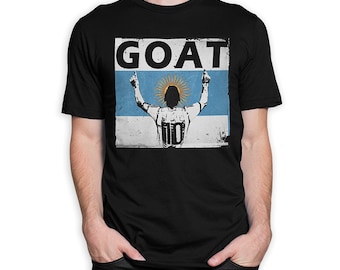 Lionel Messi GOAT-T-shirt, heren dames alle maten (MSS-56091)
