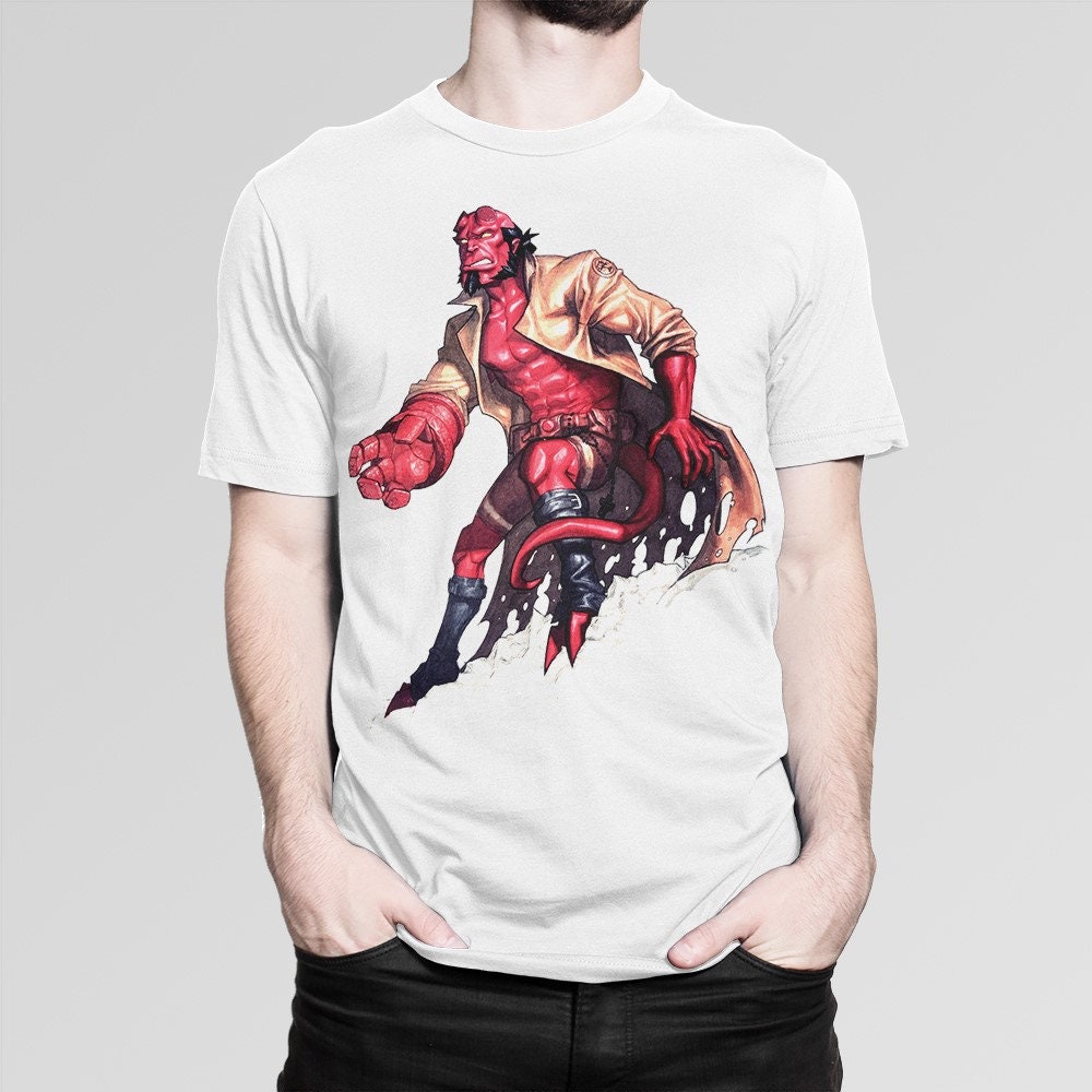 I remade the New Jersey Devils Hellboy shirt that Peep wore on the