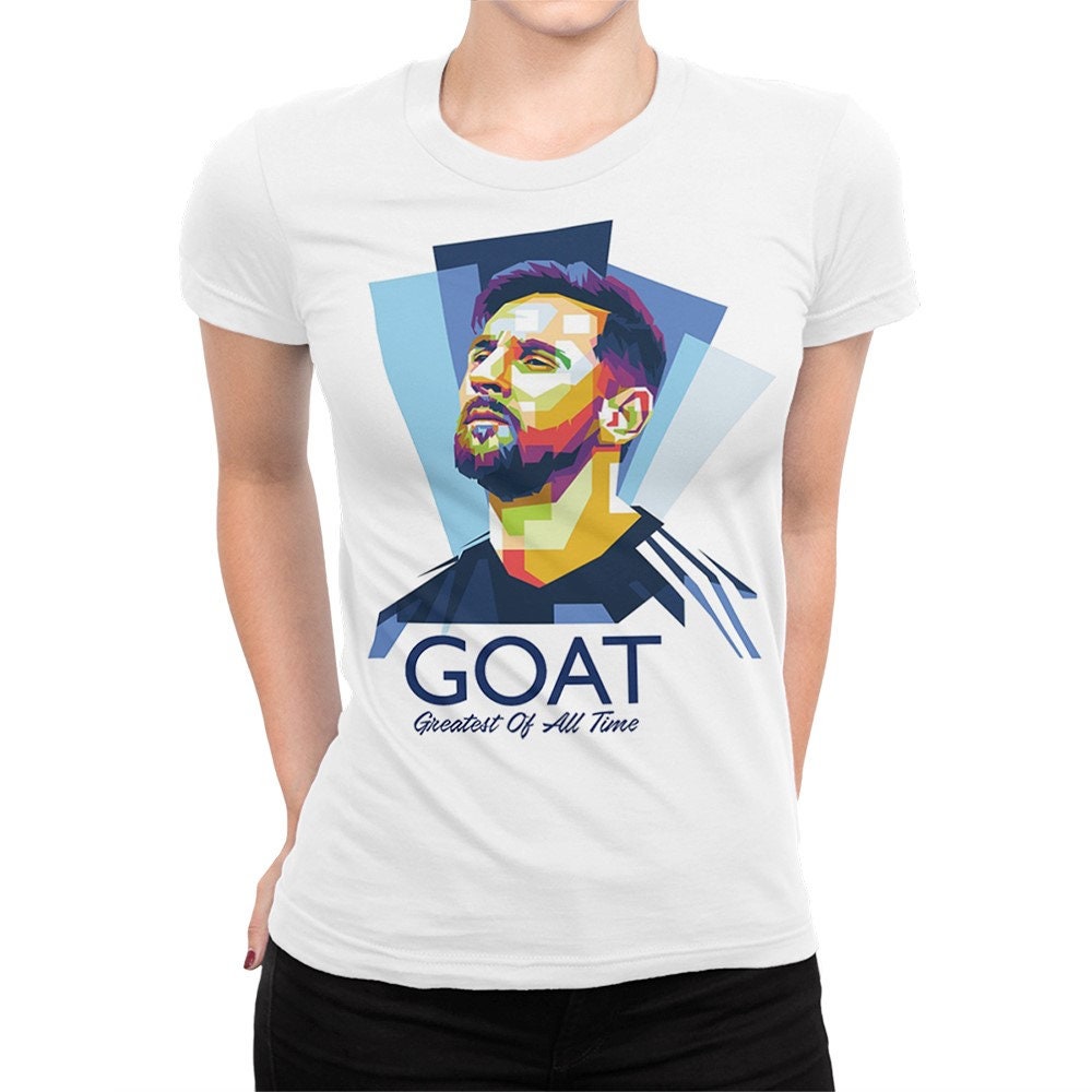 リオネル・メッシ GOAT Tシャツ、メンズ・レディース全サイズ対応 (FOT