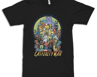 Avengers Cats Catfinity War T-Shirt, Infinity War Shirt, Men's Women's Sizes (met-279)