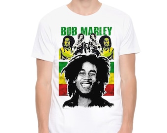 Grafisch T-shirt Bob Marley, herenmaten (met-066)