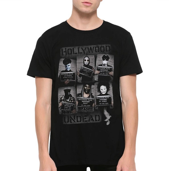 Hollywood Undead Mugshot T-Shirt, Men's Women's Sizes (met-139)