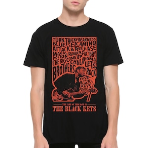 The Black Keys Art T-Shirt, 100% Cotton Tee, Men&#39;s Women&#39;s All Sizes (wr-147)