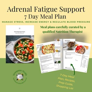 7-Tage Speiseplan zur Nebenniere Müdigkeit Perimenopause: Energie & Stress Unterstützung (Digitaler Download)