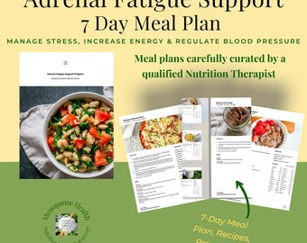 7-Day Adrenal Fatigue Meal Plan for Perimenopause: Energy & Stress Support (Digital Download)