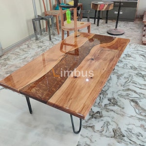 Unique Epoxy Resin Dining Table, Epoxy Counter Top, Resin Coffee Table, Handmade Wooden Furniture, Personalized Room Decor, Gift for dad
