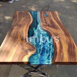 Unique Epoxy Resin Dining Table, Epoxy Counter Top, Resin Coffee Table, Handmade Wooden Furniture, Personalized Room Decor, Gift for dad