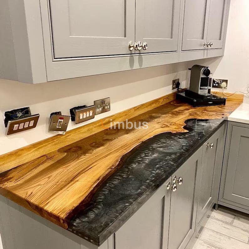 Epoxy Kitchen Counter Top, Resin River Counter Tops, Handmade Furniture