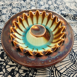 Vintage Glazed Ceramic Ashtray - Unknown Maker