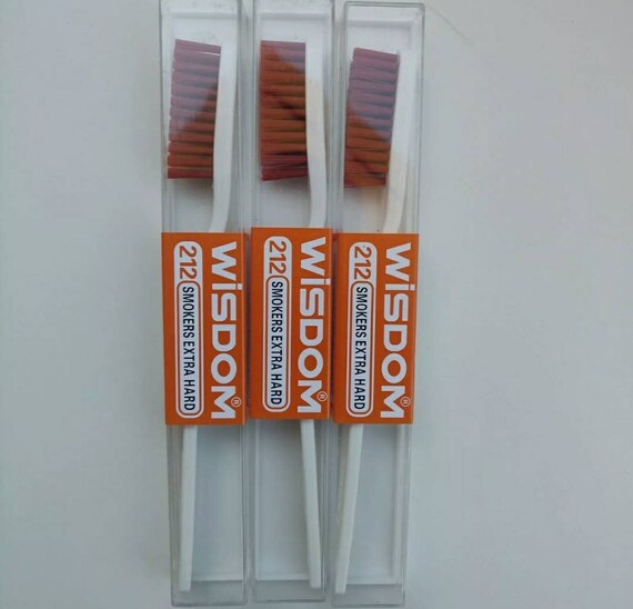 3 X Original Wisdom 212 Smokers Extra Hard Brown Bristle