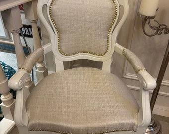 Bespoke French Louis style chair with arms