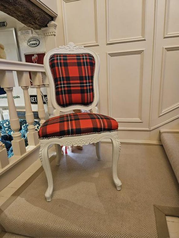 Bespoke French Louis style chairs/Country chairs Bespoke Tartan Style  Please see delivery notes on listing
