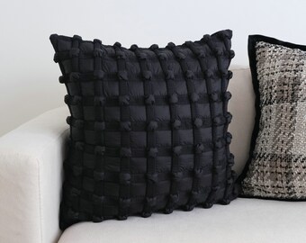 3D Effect Polka Dot Cushion Cover, Sofa Cushion Cover, Black, Beige, White, Luxury, Decorative, Home Decor