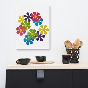 Flower Power / Cute Floral / Retro / Canvas Wall Art