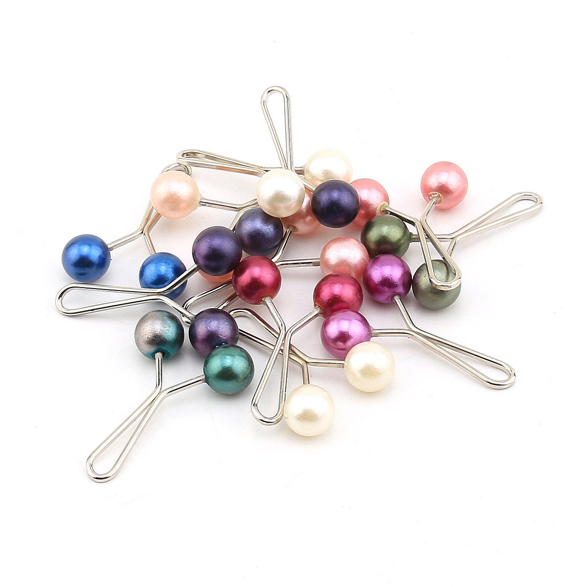 100pcs Women's Fashionable Scarf Pins In Box, Shawl Clips