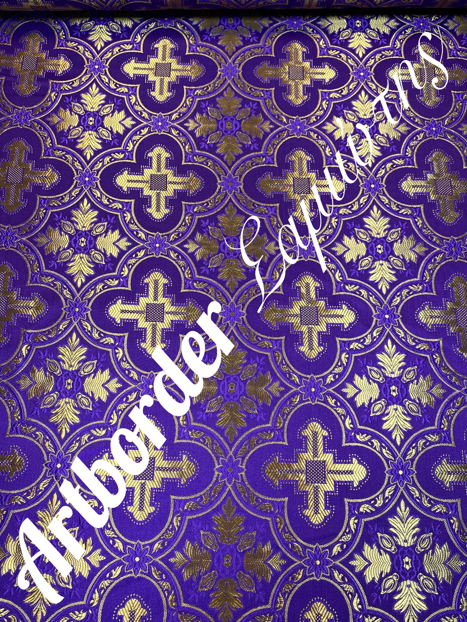 Simple Metallized Brocade 180cm./ Simple Fabric / Liturgical Vestment ...