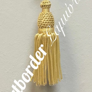 Gold / Dark gold / Silver and 2 colours Metallic wire bullion and big bullion handmade tassels 11cm.