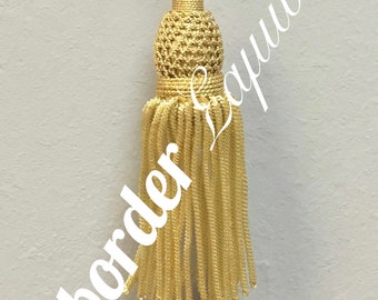 Gold / Dunkelgold / Silber und 2 Farben Metalldraht Barren und großen Barren handgemachte Quasten 11 cm.
