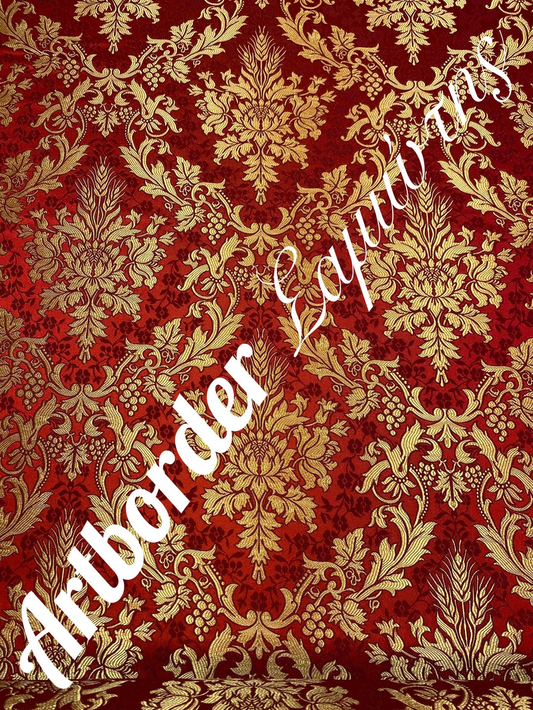 Simple Metallized Brocade 180cm. / Simple Fabric / Liturgical Vestment ...