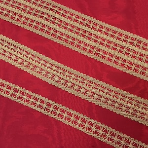 Gold metallic lace , Gold metallic trim , Liturgical lace from 3cm. / 5cm. / 8cm.