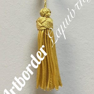 Gold / Dark gold / Silver Metallic wire bullion one-head and double-head handmade tassels  7cm. / 9cm.