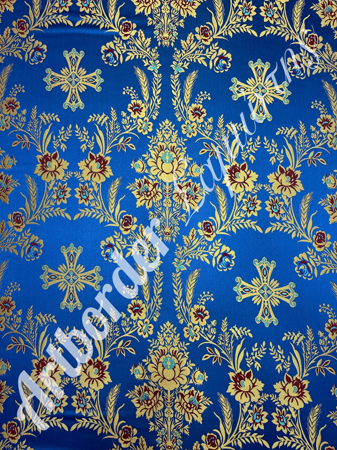 Simple Metallized Brocade 180cm. / Simple Fabric / Liturgical Vestment ...