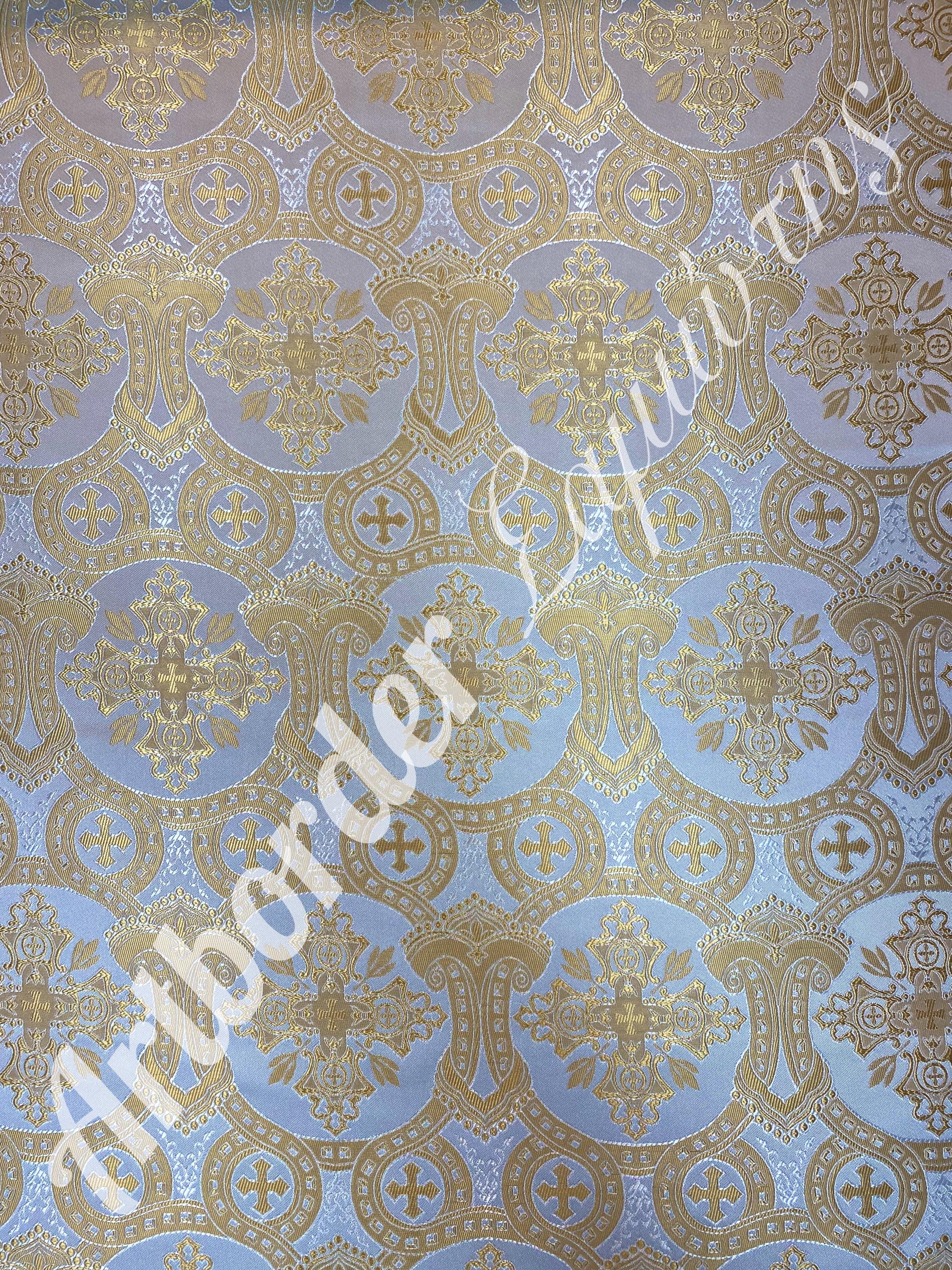 Simple Metallized Brocade 180cm. / Simple Fabric / Liturgical Vestment ...
