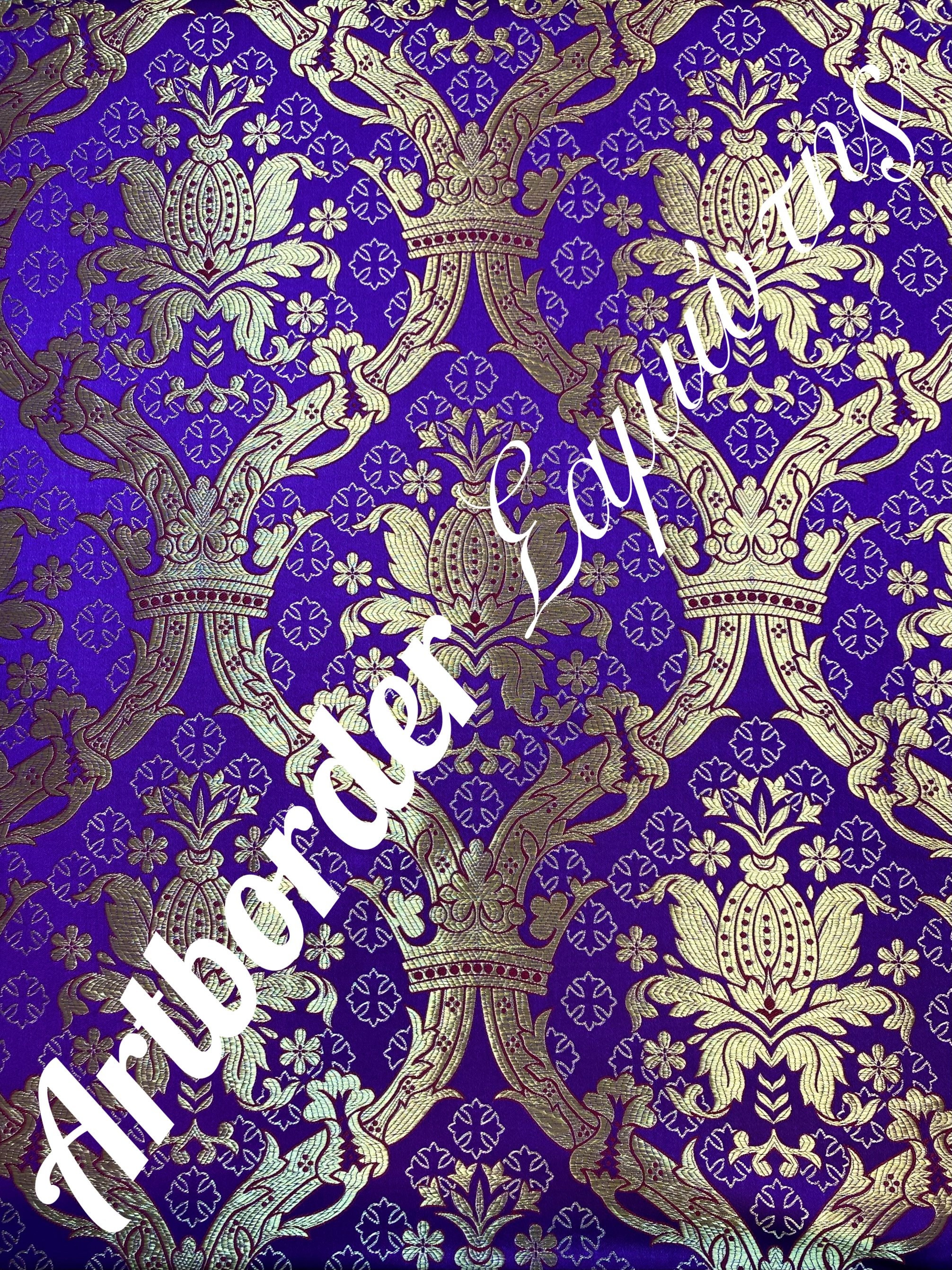 Simple Metallized Brocade 180cm. / Simple Fabric / Liturgical Vestment ...