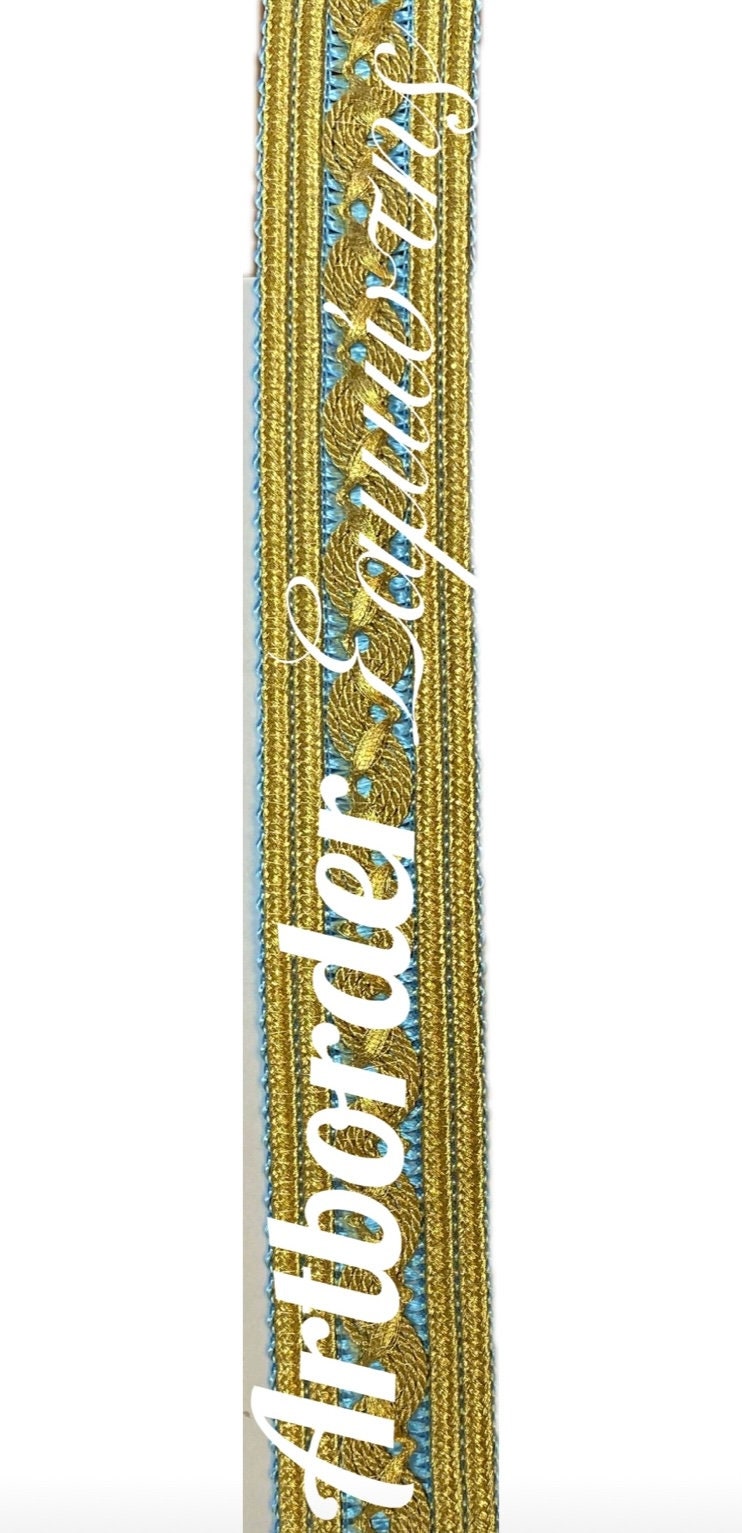 Greek Luxury Metallic Galloon - Ribbon, Design - Wave, 3.5cm Width ...