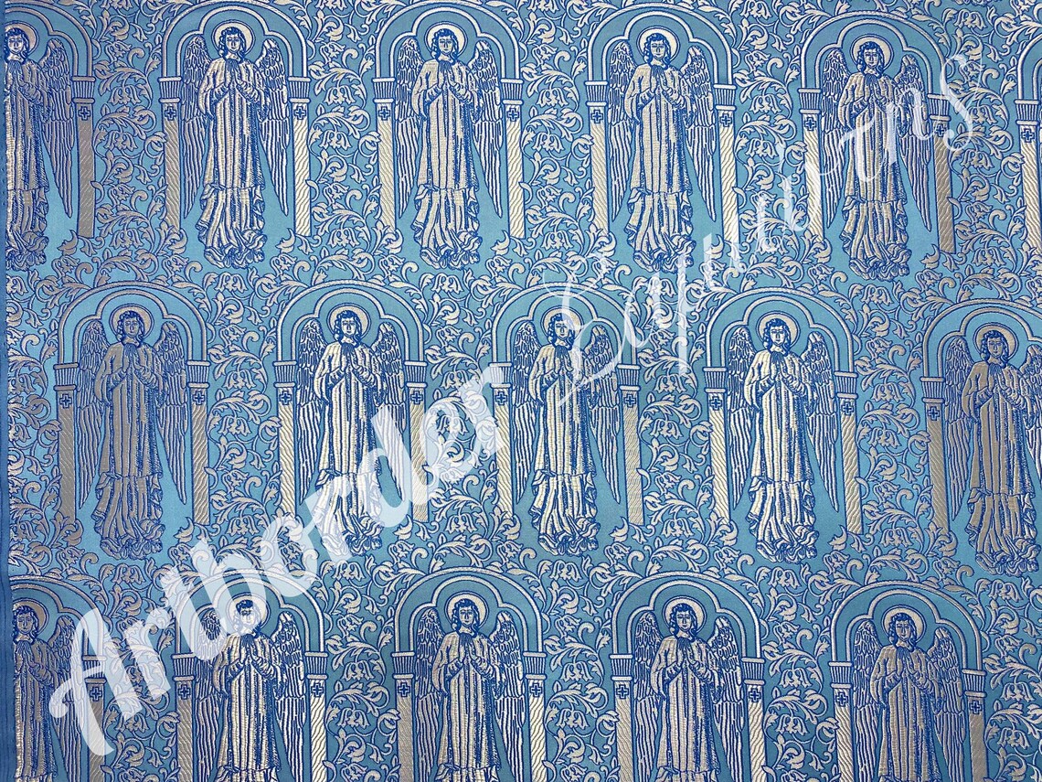 Simple Metallized Brocade 180cm./ Simple Fabric / Liturgical Vestment ...