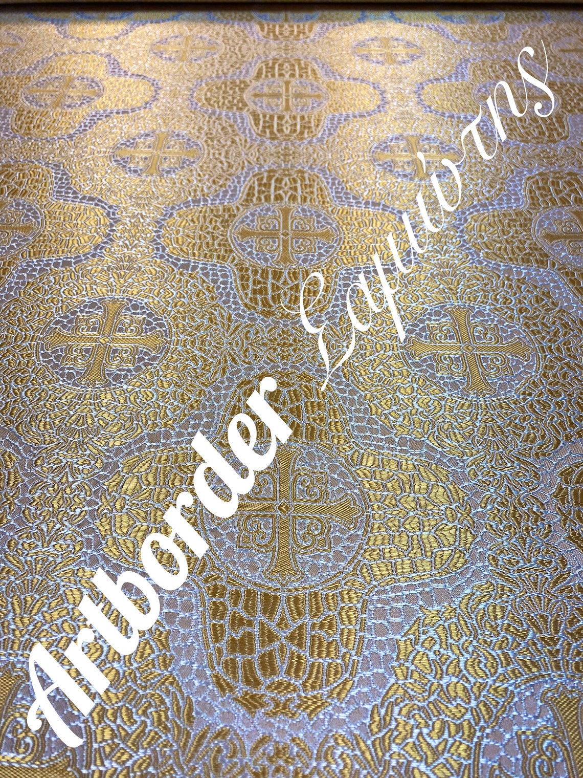 Simple Metallized Brocade 180cm./ Simple Fabric / Liturgical Vestment ...