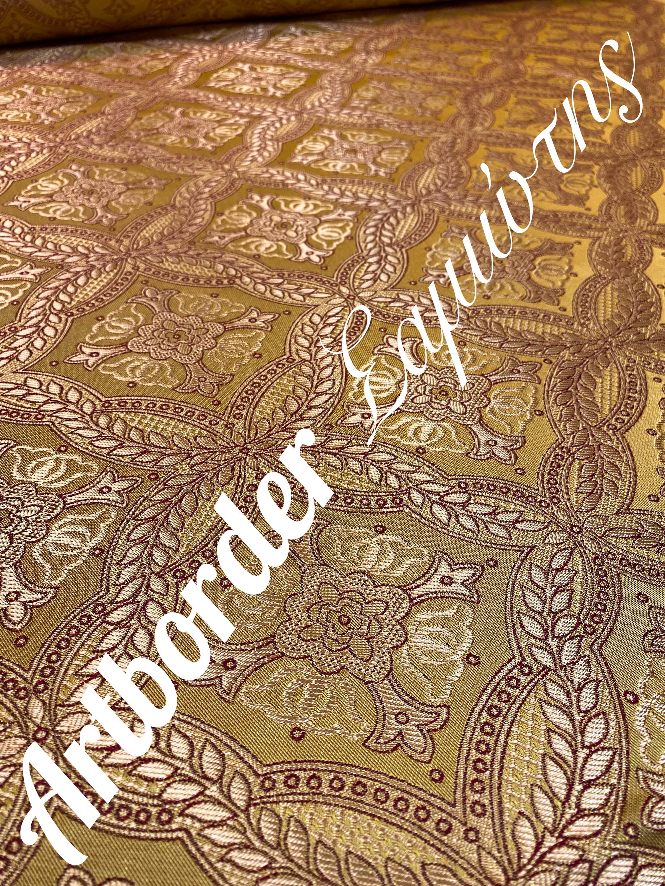 Simple Metallized Brocade 180cm./ Simple Fabric / Liturgical Vestment ...