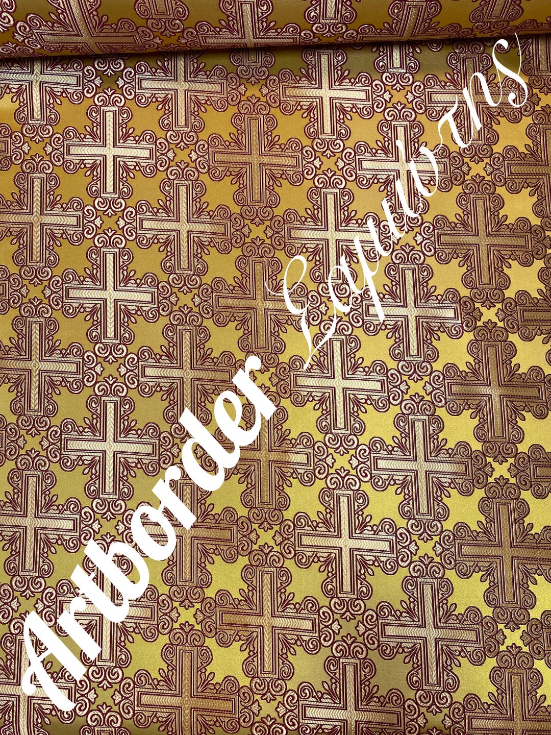 Simple Metallized Brocade 180cm. Width / Simple Fabric / Liturgical ...