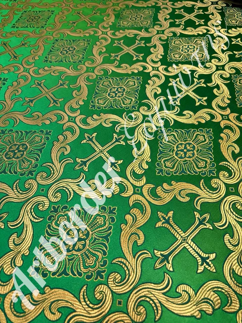 Simple Metallized Brocade 180cm./ Simple Fabric / Liturgical Vestment ...