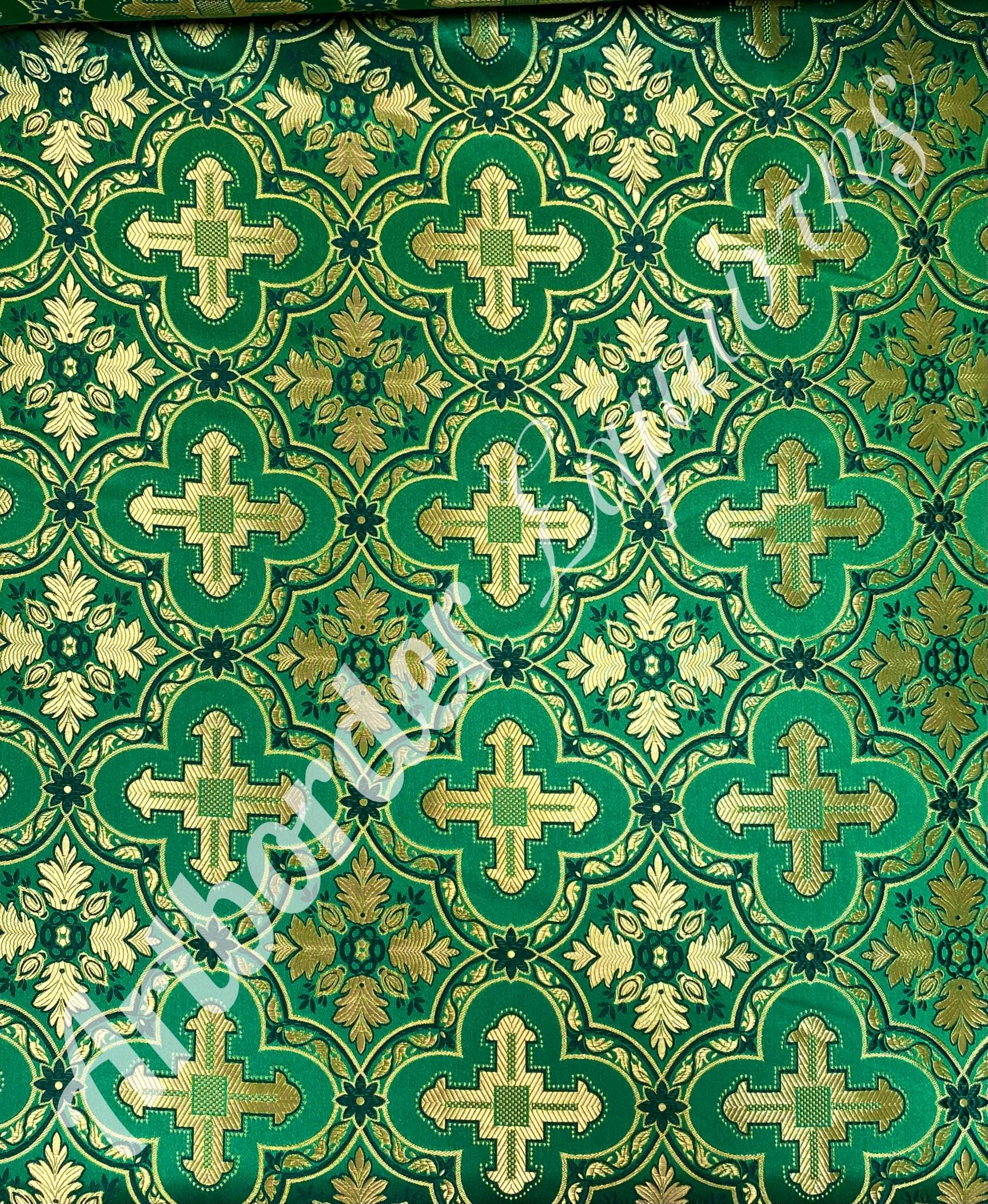Simple Metallized Brocade 180cm./ Simple Fabric / Liturgical Vestment ...