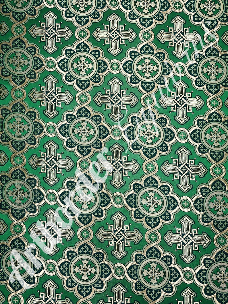 Simple Metallized Brocade 180cm./ Simple Fabric / Liturgical Vestment ...