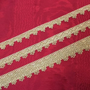 Metallic gold and silver  lace trim liturgical  , 2cm. / 2,5cm. / 3,5cm. width , Made in Greece